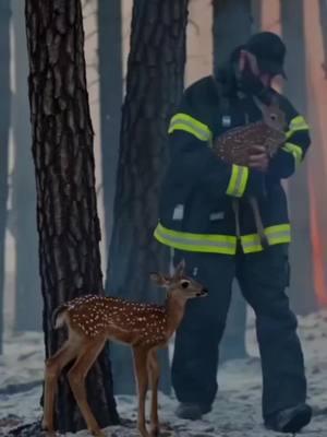 Heroes don’t just save lives, they save every soul they can. Thank you, firefighters, for protecting the innocent. 🐾🚒✨ #AnimalRescue #FirefighterHeroes #SavingLives #courageinaction 