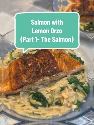 Salmon with Lemon Orzo- Part 1: The Salmon!  #dinner #homecooking #cookathomechallenge #cookathome #recipes #easymeals #dinnerinspo #DinnerIdeas #whatsfordinner #cookwithme #salmon #orzo 