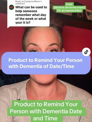 Replying to @CarolynLeMieur Struggling to help your loved one with dementia keep track of time and date? This video introduces a helpful product designed to simplify that for them! It’s a great tool to maintain independence and reduce confusion—for now. However, as dementia progresses, even the best tools may stop being effective, and that’s okay. Letting go of certain expectations is part of the journey. 💕 #DementiaCare #CaregiverTips #DementiaSupport #MemoryLossHelp #caregivingjourney 