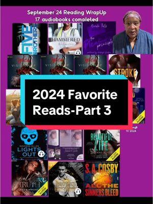 Part 3/3. I equal parts love and hate choosing. Last quarter of 2024 #favoritereads #2024favoritebooks #2024recap #audiobooklover #mrsronyb #BookTok #audiobookrecs #romancebooktok #blackromancebooktok 