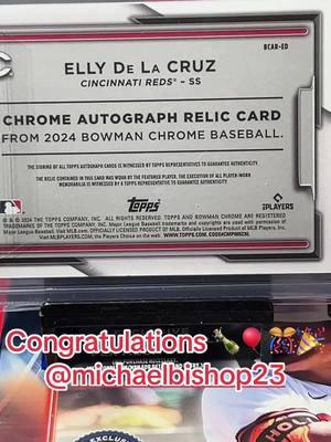 #dorightandallwillberight #congratulations #ellydelacruz #toppsbowmanchrome #bowmanchrome2024 #2024bowmanchrome #toppsbaseball @michaelbishop23 