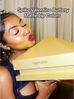 Matte vs Glossy Lip Stick Swatches 💄🫦 @Valentino.Beauty @sephora  #SpikeValentino #SpikeUpYourLife #GiftedByValentinoBeauty #fyp #lipstickswatches #lipstick #valentinolipsticks #valentinobeautypartner #makeup #grwm #lenalove #mslenalove #makeuptutorial 