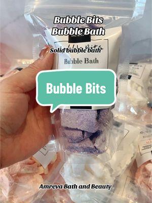 Bubble Bits Bubble Bath 🛁🫧  A fun and unique bubble bath experience. Solid bubble bath pieces.  #bubblebath #bubblebars #bubblebits #solidbubblebath #bathfun #bathtime #amrevabathandbeauty 