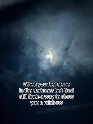 As uncomfortable as an absence of light makes us, God meets us there. “Rejoice not over me, O my enemy; when I fall, I shall rise; when I sit in darkness, the Lord will be a light to me” (Micah 7:8) 🌈🌖 #rainbow #christiantiktok #jesus #signsfromheaven 