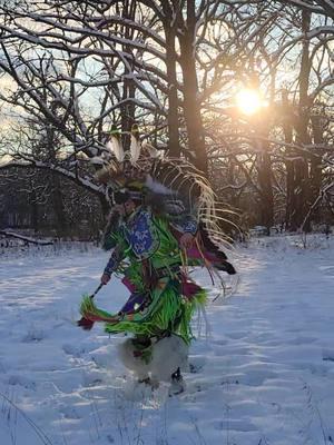 Just as snow covers the earth, creating a clean slate, the new year offers us the opportunity to start again, shedding the past and embracing the promise of new beginnings. Like the snowflakes that fall one by one, each day is a chance to shape our future, leaving behind tracks that define who we will become. Let this year be YOUR YEAR!!! #powwow #snow #newyear #winter #dance #culture #fyp #motivation #creativity #nativeamerican #nature  #regalia #goldenhour #greenman 