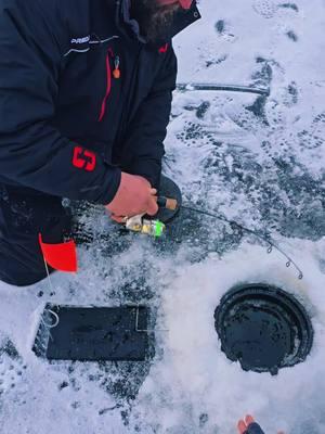 Ryan with a channel Cat , Gotta love fighting catfish thru the Ice.. #fyp #hardwater #wisco3 #icefishing #hardwaterfishing #walleyes #fishing #fishing @R2thecrook 