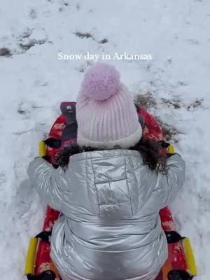 We have had a busy day full of snowball fights, sledding and good company!  #snowday #arkansasweather #sledding 