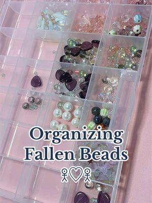 this container fell over the other day 💔💔💔#beadedjewellery #smallbusinessthings #beads #beadasmr #beadhaul #handmadejewelry #asmr #organize 