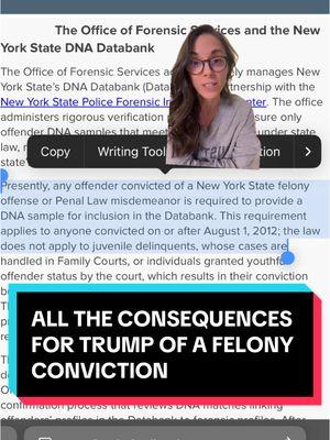 Replying to @papabearman there actually are a few significant consequences of a felony conviction in NY!! #greenscreen #lawtok #lawyersoftiktok #trumpconviction #felon #PublicDefender #criminaldefenselawyer 