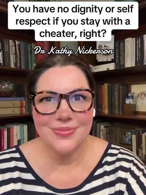 If you stay with someone who cheated, it means you have no self-respect or dignity, right? No! And I really don't understand this narrative. We are all more than our worst behavior and people who can see that are the best people. We should be very careful about judging others. #affair #affairrecovery #infidelity #infidelityrecovery #cheater #cheatinghusband #cheatingwife 