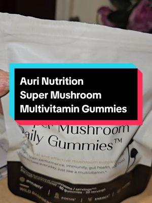 This unique gummy is a multivitamin made up of super mushrooms. #auri #mushroomgummy #multivitamingummies #supermushroom 