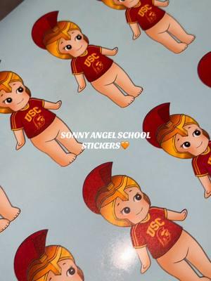 What other schools should we do👀 - - - - #sonnyangel#sonnyangeltok#stickers#decals#csuf#USC#university#calstate#college#uscfootball#calstatefullerton#SmallBusiness#sonnyangelunboxing#sonnyangelcollection#LA#losangeles#fullerton