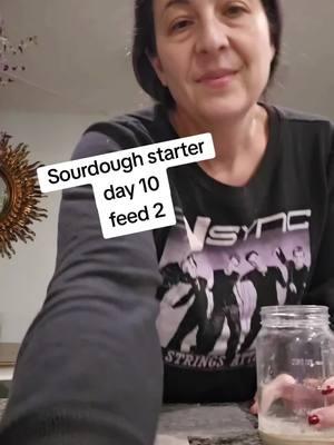 Sourdough starter day 10, feed 2 #resolution2025  #sourdoughstarter 