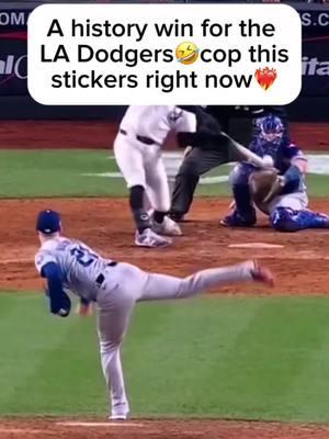 Get it noww ❤️🔥 #stickers #sticker #sports #dodgers #dodgerswin #baseball #lad #nyy #newyorkyankees #losangelesdodgers #WorldSeries #champion #dodgers #yankees #game5 #win #gameover 