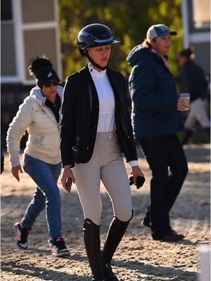 Course walk ➡️ Cat walk. Wearing my latest favorite Kloud show shirt from Euphoric paired with the Grand Prix Saltare show coat 🫶🏼❤️ #grandprixriding #huntleyequestrian #euphoricequestrian #wef #wellington #horsetok #equestriansrelate #horsegirl #horseshowstyle 