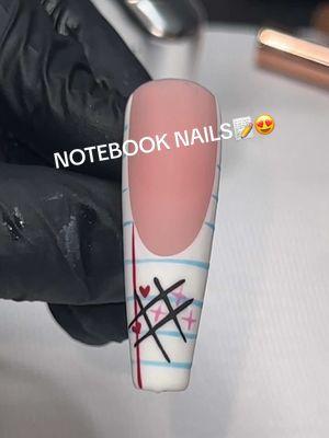 📝 these were so fun to try😍 • • • • #cutenailinspo #notebooknails #cutenailsdesign #vdaynailinspo 