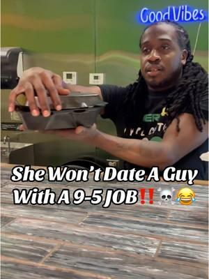 She Won’t Date A Guy With A 9-5‼️ @jerk48chicago @Jerk48-Alsip #fypシ #fyp #comedians #reels #skits #explore #reposting #jerk48 #jerk #ff #fff #foodporn #foodreview #foodreaction #taste #eat #date #jobs #funnyvideo #funnymoments #funnytiktok #relatable #chicago #chicagotiktok #girls #girlfriends #numbers #names #boys #guy #strangers #strange #weird #creeps #fired #boss #trending #trend #explore #explorepage #futureofchicago 