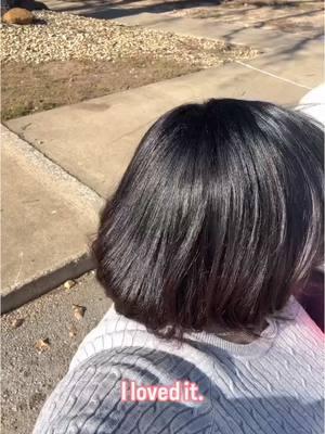 I got a relaxer after *10 years 🫣 definitely was worth it ✨ #fyp #relaxer #relaxerjourney #hairjourney #foryoupage 