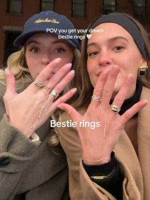 been on both our wishlists forever 💌 @olivia dayton #spinelli #spinellikilcollin #rings #besties #bestfriend #shopping #luxuryjewelry 