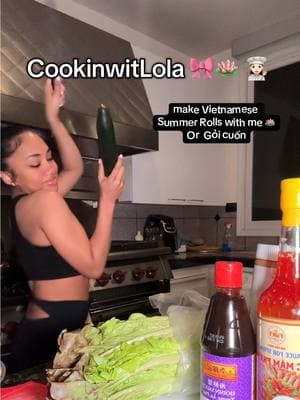 … on today’s episode I’m making Vietnamese summer rolls 🪷🫶🏾 my grandma would be proud #fyp #cookinwitlola #cookinwitkya #blasian