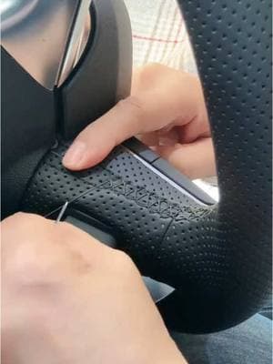 Steering wheel cover for Audi A3 🚘 #enjoy #DIY #car #truck #automobile #interiordesign #steeringwheelcover #installation #tutorial #relax #satisfy #stitch #handsewing 