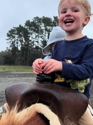 The two silliest future cowboys.  @Karissa Means #thisistwo #toddlerlife #toddler #littlecowboy #americanquarterhorse #makingmemories #goodhorse 