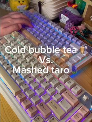 MK75 as a gasket mounted mechanical keyboard is on sale for $50, that def a steal!  Especially when it has a wood soup typing sound which I have always wanted😌 Now the only problem is which color to keep🤔 Let me know in the comment, what do you think 💭  Cold bubble tea or Mashed taro #mechanicalkeyboard #TikTokShop #tiktokshopfinds #tiktokmademebuyit #tiktokshoploveatfirstfind #spotlightfinds #fyp #foryourepage #foryourpages #desksetup #desktop #deskaesthetic #keeb #keebtok #keyboard #keyboards #keyboardasmr #asmr #asmrtok #typing #typingasmr #typingaesthetic #keyboardaesthetic #mk75 