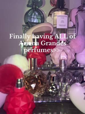 Until she makes more 😭😤 took like 3 years of  collecting and is the reason I started with other fragrances. #rareperfume #arianagrande #arianagrandeperfume #allarianagrandeperfumes #fullcollection #perfumecollection #perfumetok #cloudarianagrande #cloudpink #sweetlikecandy #ariperfume #modvanilla #fyp #viraltiktok 