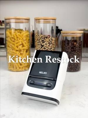 Labels for kitchen restock🩷#asmr #thermalprinter #label #customlabels #portableprinter #KitchenHacks #restock #homeorganization #fyp #ideas #recommandations #foryouu #tiktokmademebuyit 