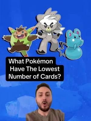 What Pokémon have the lowest number of cards? . #pokemoncards #kubfu 