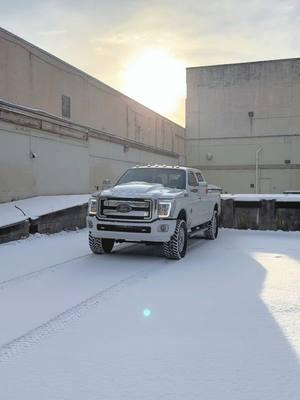 White on white ❄️ #fypシ #fyp #dirtyhandscleanmoney #bluecollardollars #300hp #diesel #trucksoftiktok #fordnation #67powerstroke #liftedtrucks #powerstrokenation #fypシ゚viral 