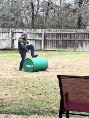 He was supposed to be burning boxes! #burnbarrel #funnyvideo #middleaged#trick #trickshot #husband @TheCatsMeow 