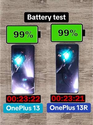 The new OnePlus 13 and OnePlus 13R are both out now, but how do their battery lives compare? In my battery test, Avengers is played back on a loop until the phone runs out of battery. The screen is set to full brightness, and phones are on airplane mode, with Wi-Fi and Bluetooth off. All tests are filmed with new phones that have full battery health. #Battery #BatteryTest #Tech #NewTech #CoolTech #TechBandicoot #TechTok #InstaTech #OnePlus #OnePlus13R #OnePlus13 