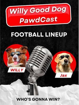 Kickin’ off this week’s pawdcast with our fetching football lineup! 🏈🐕🎙️ #GameDayBarkdown #pawdcast #FootballFever” #nfl @ESPN @NBC @CBS 