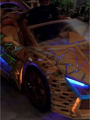 Dad builds Lamborghini Revuelto From 1.000.000 Wood Scraps P3 #homemade #build #lamborghini #ndwoodart #foryou #woodworking #DIY #trends 