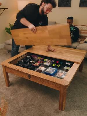 Old-school gaming vibes on our Modular Gaming Table 🎮🍕 Get your dream gaming table now on our website, Link in Bio🔥 #game #coffeetable #homedecor #gameboy