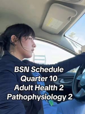 Here’s a peek into this quarter’s schedule: 📅 Monday & Tuesday 🧪 Med-Surg 2 Lab (12:30-2:55 PM): Practicing hands-on skills this quarter is NG tube placement, and practice IV insertions.  👩🏻‍🏫 Med-Surg 2 Theory (3:30-5:55 PM): Learning nursing interventions to provide care.  👩🏻‍🏫 Pathophysiology 2 (6:00-7:40 PM): Understanding ‘why’, manifestations, & factors that contribute to conditions. 📅 Thursday 🏥 Clinical (6:30 AM-5:30 PM): Applying cassroom lectures to real-world patient care, critical thinking, & shadow/assist staff.  It’s only 3 days a week but the material I feel is more in depth compared to  Med-Surg/Patho 1. 🌟 The hardest journeys lead to the best destinations. Keep pushing! 🩺 👩🏻‍⚕️ ✨ ✨  . . . #NursingSchool #MedSurg #Pathophysiology #Clinicals #Motivation #bsnschedule #nurseschedule 