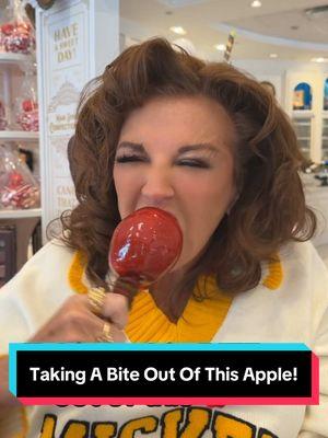 Taking a big BITE out of this 🍎😉 #iykyk  #aldc #aldcalways #abbyleemiller #aldcla #aldcpgh #dancemoms #abbyleedancecompany #dance #candyapples #disney #apple #disneyworld #fyp #foryou #leaveitonthedancefloor 