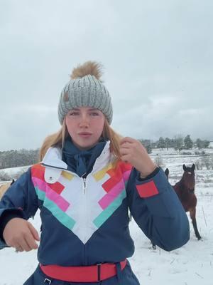 Just me and some of our bucking horses playing in the snow🩵🩷🧡 #fyp #OOTD #snowstorm #rodeo #horses #snow #blondes #buckinghorses #snowday #tennessee #yeehaw #OOTD #snowsuit #retro #country #western #westernfashion #hedrickrodeo #horselife #punchy #fyp 