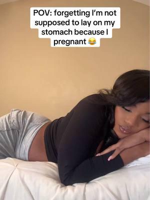 Oh how I miss being a stomach sleeper 😩😂 related to this trend so much lol #trending #firsttimemom #momtobe #pregnanttiktok #fyp 