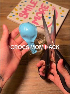 Shrinking crocs mom hack! #shrinking #crocs #momhack #MomsofTikTok #babiesontiktok #parentsoftiktok #babiesoftiktok #momtips #babyhack #momlife 