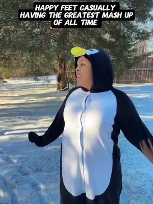 I’ve been waiting almost 3 years for a good snow so that I could recreate this 😂 WORTH IT!! 🐧 #funny #lolove #happyfeet #snow