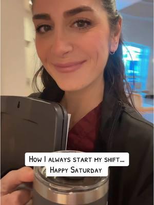 Happy Saturday! Pray it’s an easy day!!!  #slp #acuteslp #acutecare #weekendshift #scrubs #lebanese #lebanesemom #lebanesefamily 