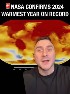 🚨NASA Confirms: 2024 was Earth’s Hottest Year on Record – What’s Next? 👀  #nasa #globalwarming #heatrecord #planetearth #earth #climatechange #unitednations #heat #wildfire #2024 #climateaction #global #fyp #breakingnews #temperature #wildfires  Credit: NASA's Scientific Visualization Studio, Climate Change Central - Sources: https://www.nasa.gov/news-release/temperatures-rising-nasa-confirms-2024-warmest-year-on-record/ , https://www.un.org/sustainabledevelopment/blog/2025/01/press-release-wmo-confirms-2024-as-warmest-year-on-record-at-about-1-55c-above-pre-industrial-level/ 