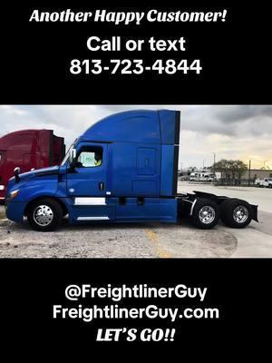 Click the LINK in my bio and tell us what you’re looking for!  Call or text 813-723-4844 for more information about trucks or financing!  What are you waiting for!?! LET’S GO!! FreightlinerGuy.com  FOLLOW @FreightlinerGuy on IG & FB FOR MORE TRUCKS EVERY WEEK! YOUTUBE CHANNEL COMING SOON!#Trucking #truckinglife #FreightlinerGuy #peterbilt #truckdriver #truckertok #truckdrivingjobs #trucker #freightliner #Freight #Cascadia #logistics #Southporttruck