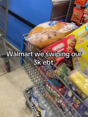 Walmart hate to see us coming 4 carts full #famousfr😘 #fypシ゚viral #walmart #ebtiktok #foodietiktok 