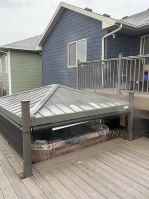 How cool is this hot tub?! This home is for sale in Sioux Falls!  Message me to check it out! #siouxfalls #hottub #winter #realestate 