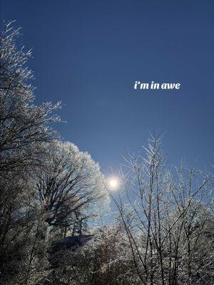 i just love being outside this is so beautiful ❄️🌨️🤍 #snowymorning #icy #icey #frozentrees #beautifulmorning #snowdays #winteraesthetic #gratefulheart 