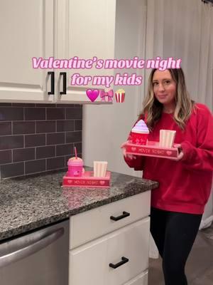 Valentine’s movie night for my kids! Love these movie night boxes & popcorn bucket. we always add our light up ice cubes to make things even more fun💘cute cups are from the dollar tree!!!  Shop everything in my amzn! ##ValentinesDay #movienight #familymovienight 