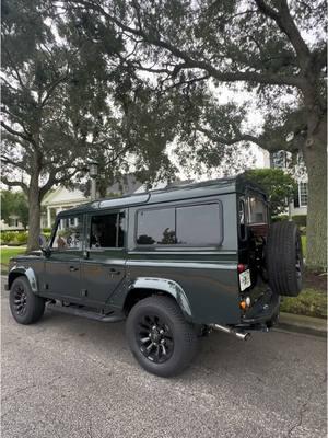 Epsom Green Defender 110 w/ an LT1 and dual-toned leather interior, yes or no? 🤔 #landrover #defender110 #fyp #Defenderv8